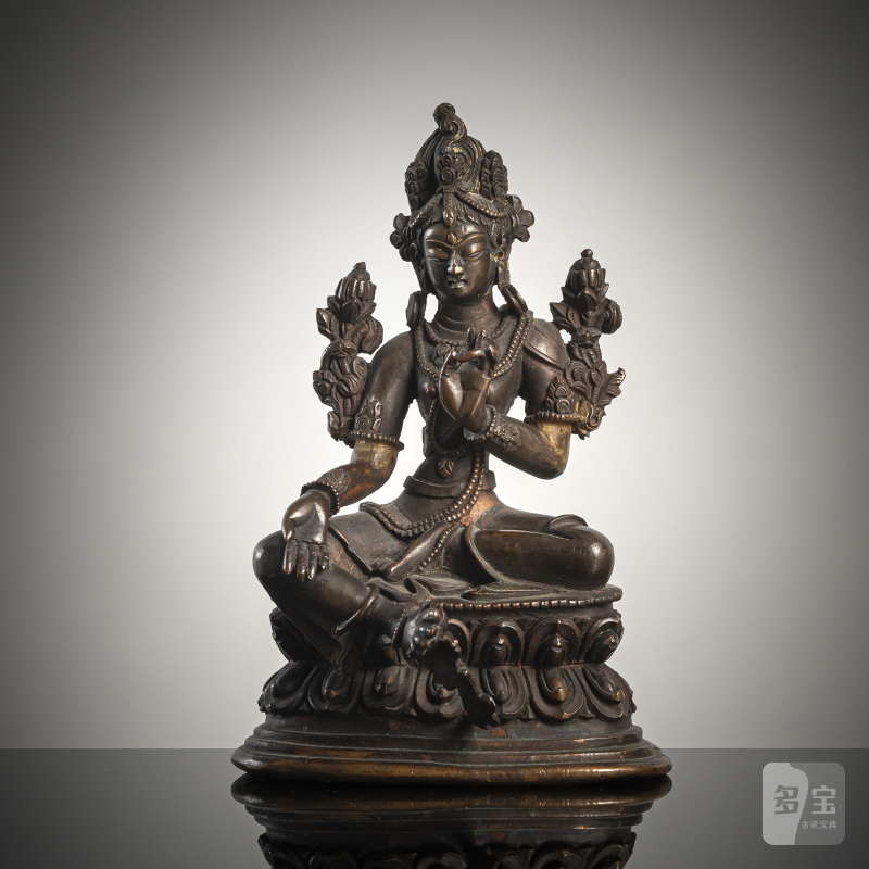 A BRONZE FIGURE OF SYAMATARA